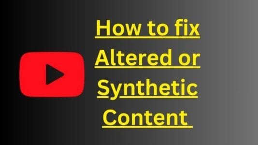 How to fix setting of altered content or synthetic content | बदली गई या सिंथेटिक सामग्री की सेटिंग कैसे करें