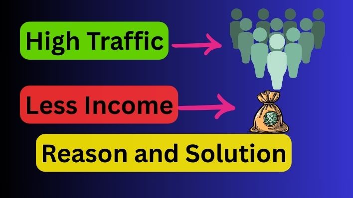Why Your Website Has High Traffic But Less Income? Reasons and Solutions